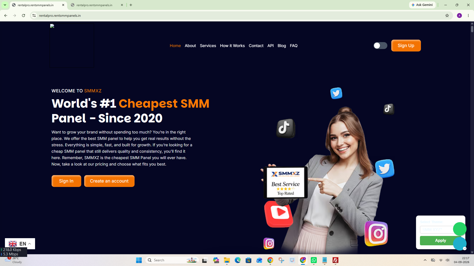 SMM XYZ theme preview